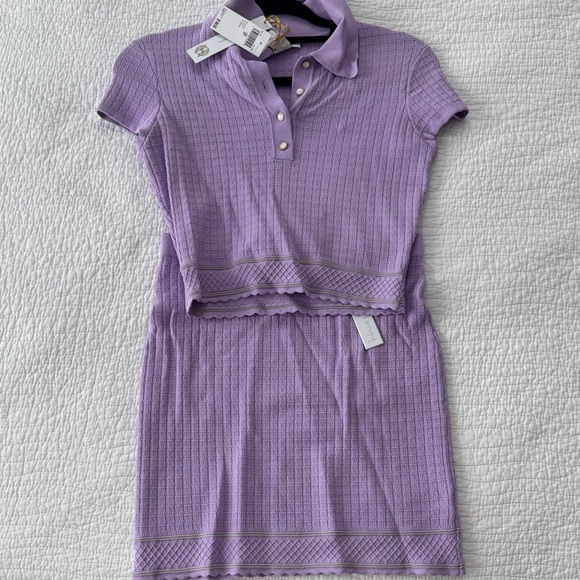 House of Harlow 1960 Dresses & Skirts - House of Harlow 1960 Lavender Knit Polo Skirt Set